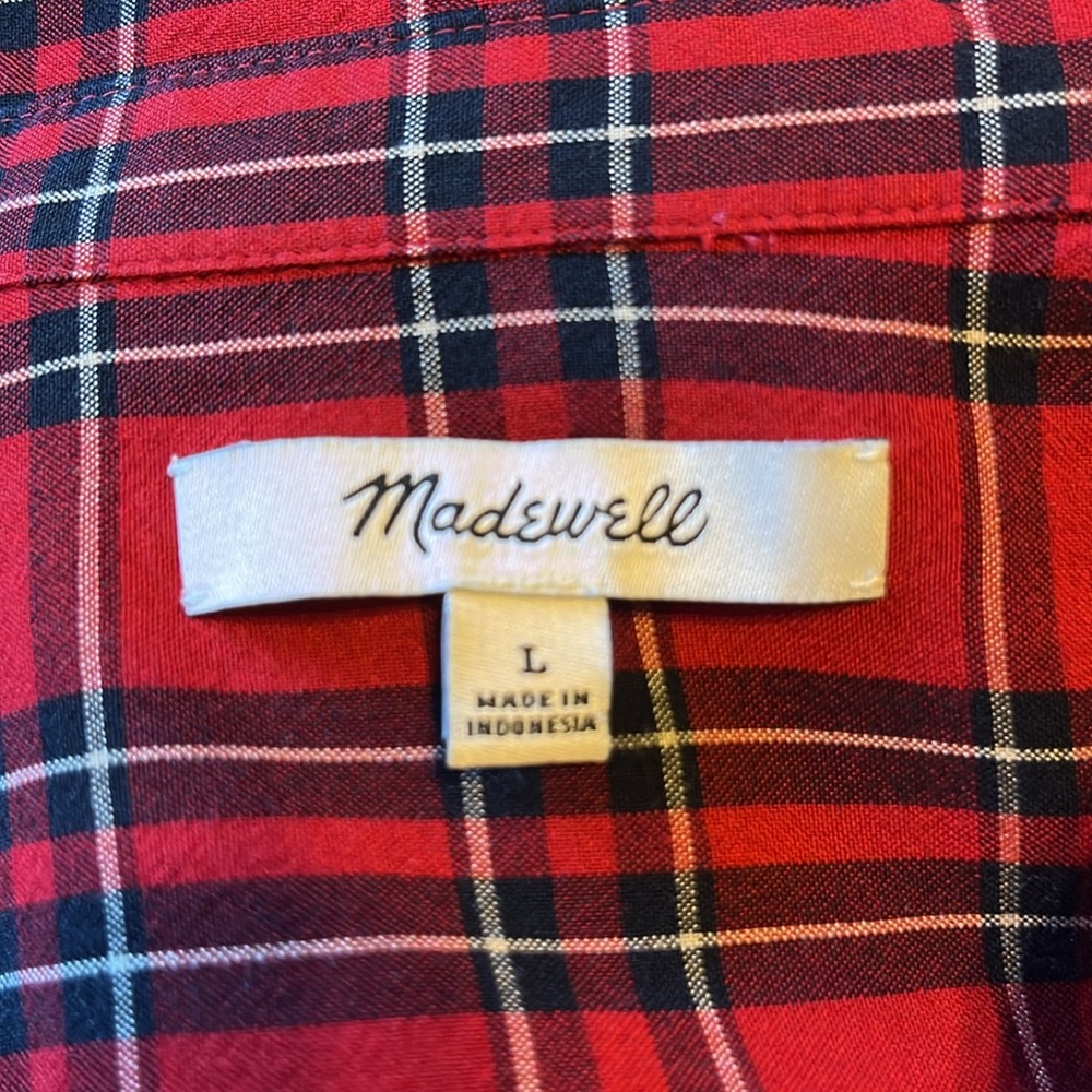 Madewell Tartan Paid Ex-Boyfriend Top - Picture 8 of 10